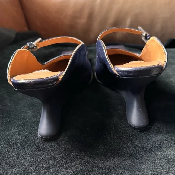 Miista ALDITH navy blue mules pumps cut out subversive designer sculpted - Picture 13 of 16